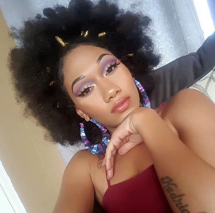 Purple Galaxy Bamboos & Doorknocker Earrings