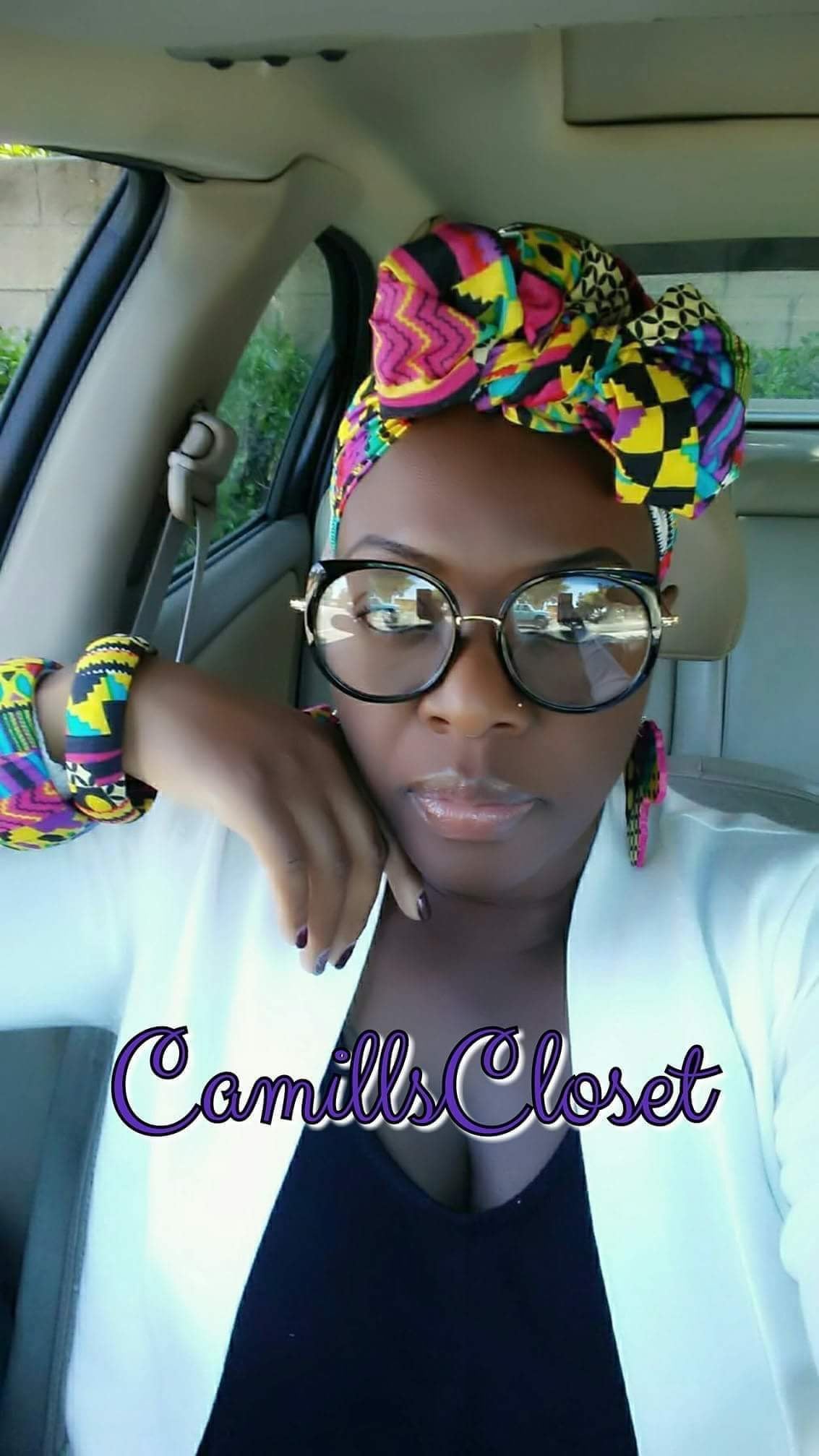 Neon Pink & Purple Kente Headwrap Set