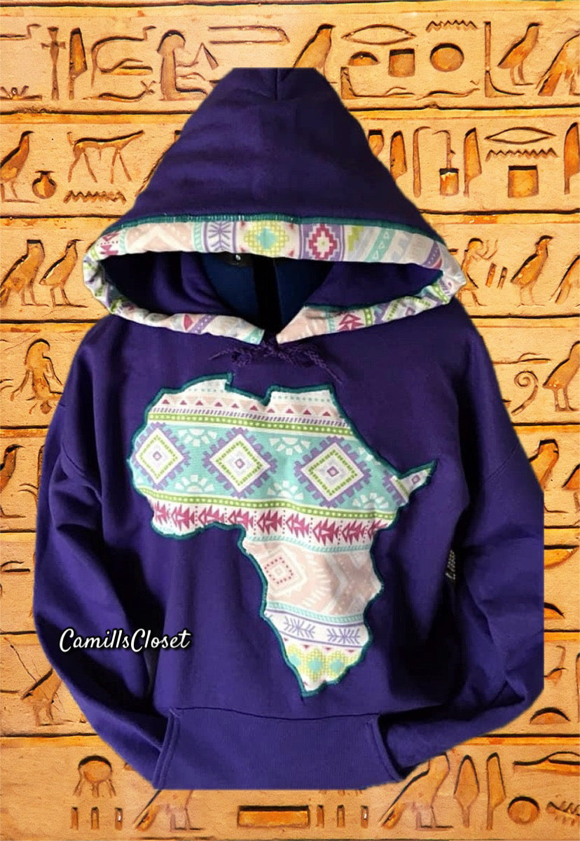 Purple Pastel Africa Hoodie