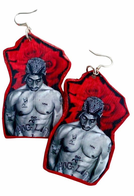 The Rose That Grew From Concrete (Tupac) Earrings 🌹