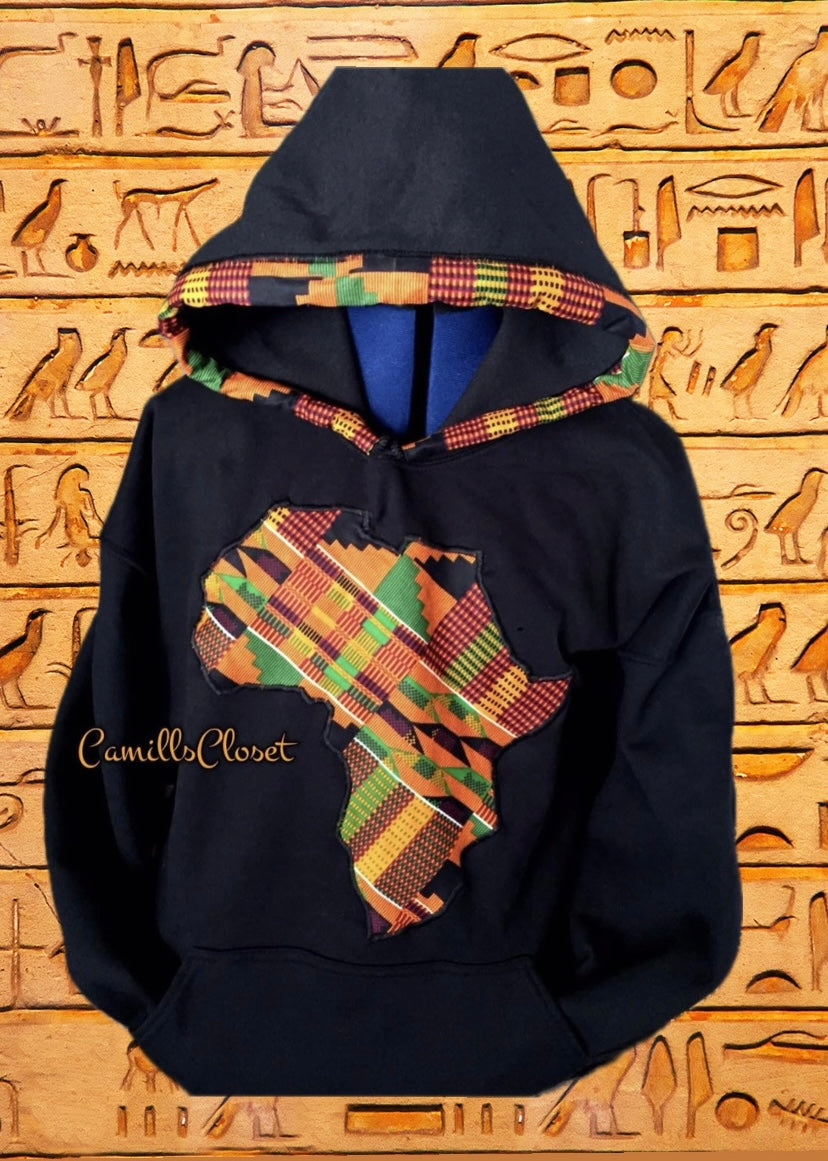 Black Kente Africa Hoodie