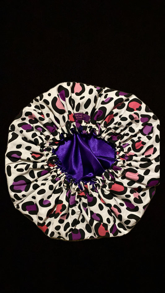 Pink & Purple Cheetah Print Bonnets