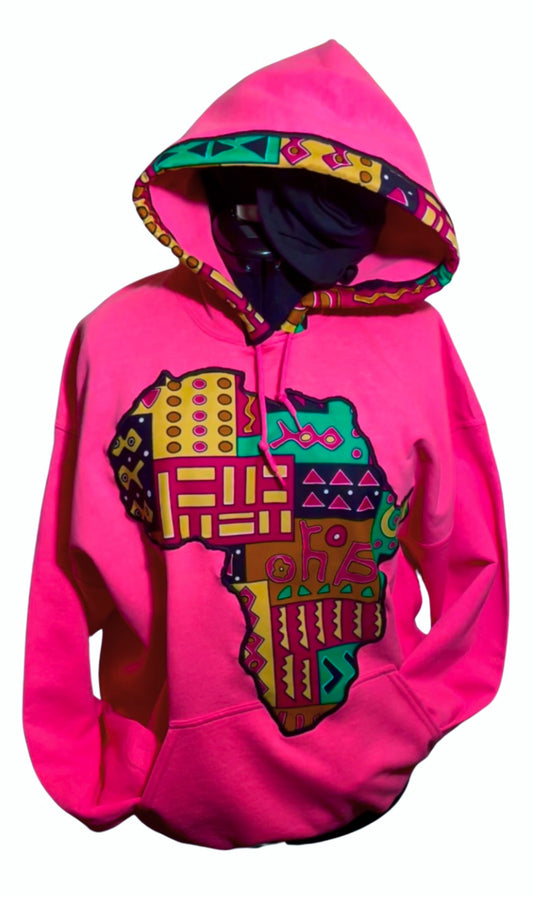 Fuschia Africa Hoodie