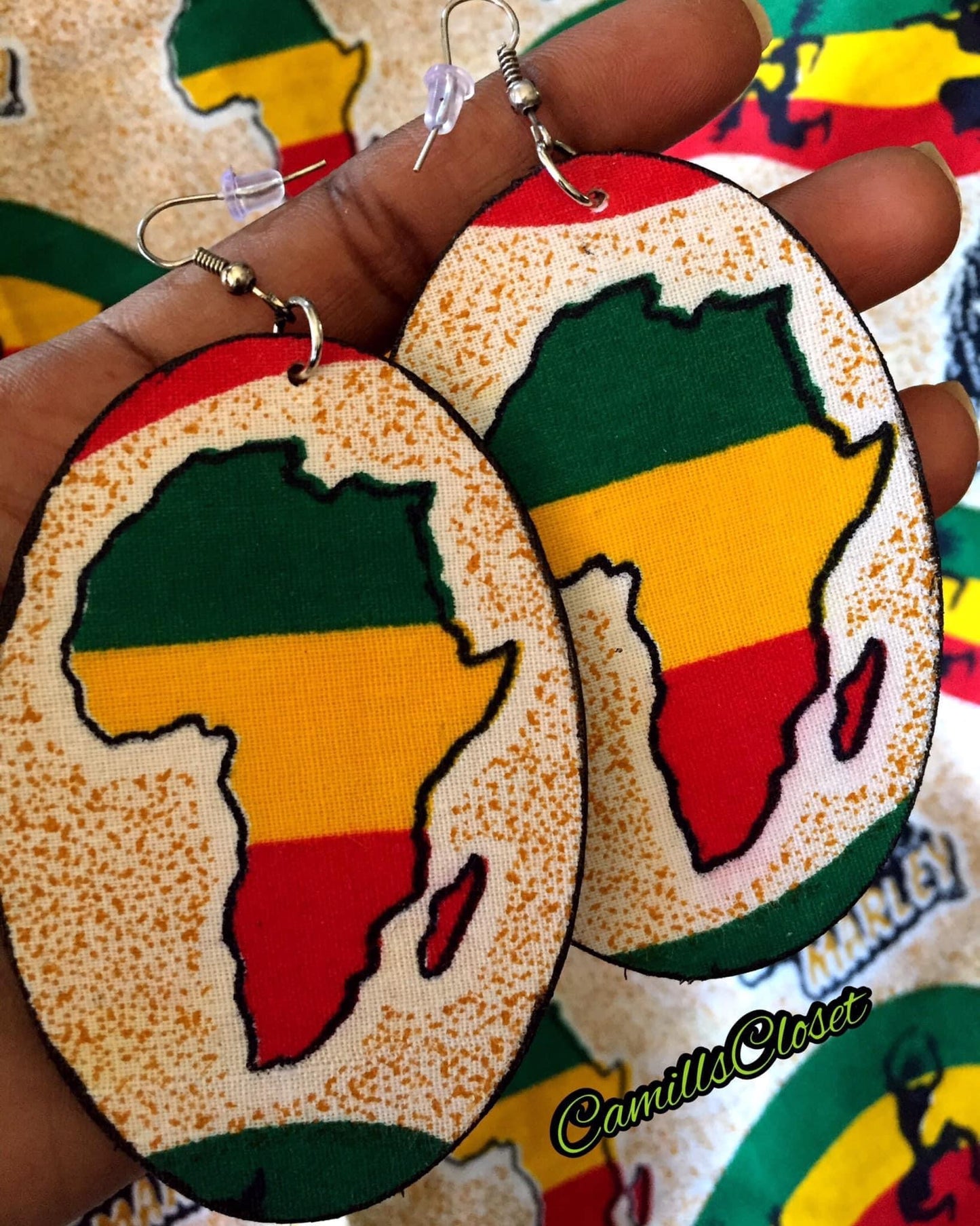 Bob Marley (Africa) Earrings