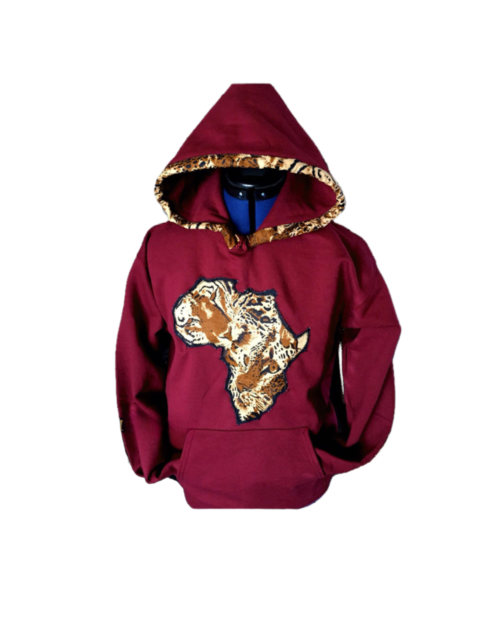 Maroon Africa Hoodie