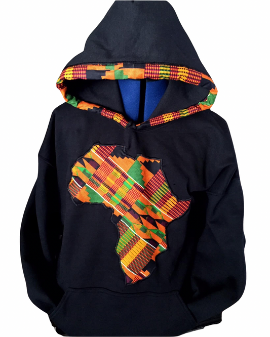 Black Kente Africa Hoodie